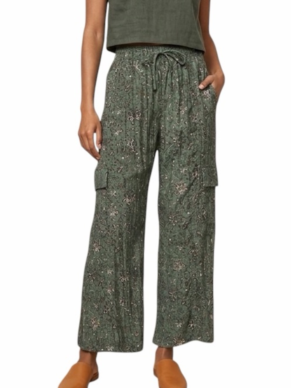 Splendid Versailles Floral Pleated Cargo Pants - XS